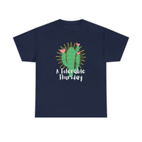 A Tolerable Thursday Navy Unisex Cotton T-shirt