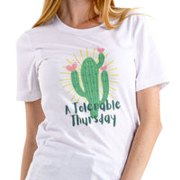 A Tolerable Thursday White Unisex Cotton T-shirt