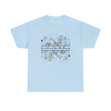 Be Wild and Free like Flowers  Light Blue Unisex Cotton T-Shirt