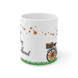 Just Ride Something Better Ahead Flowers on Bicycle Mug