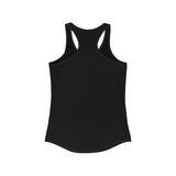 Leaf Simply Black Palm Leaf Design Tank Top - Back view