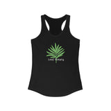 Leaf Simply Black Palm Leaf Design Tank Top