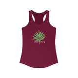 Leaf Simply Cardinal Red Palm Leaf Design Tank Top