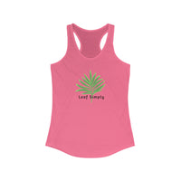 Leaf Simply Hot Pink Palm Leaf Design Tank Top