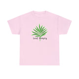 Leaf Simply Palm Leaf Light Pink Unisex Cotton T-Shirt