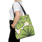 Lotus Leaf Large White Tote Bag