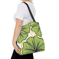 Lotus Leaf Medium White Tote Bag