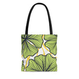 Lotus Leaf Small White Tote Bag - Front View