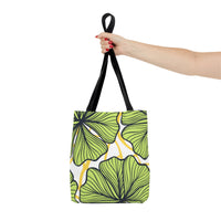 Lotus Leaf Small White Tote Bag