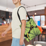 Lotus Leaf Black Tote Bag (Black Background)