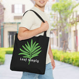 Man holding Leaf Simply Stylish Large Tote Bag