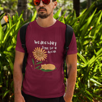 Man in Wednesday Time for a Break Maroon T-Shirt