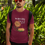 Man in Wednesday Time for a Break Maroon T-Shirt