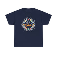 Monday Bloom Floral Design Navy T-Shirt