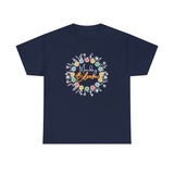 Monday Bloom Floral Design Navy T-Shirt