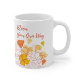 Bloom Your Own Way Floral Design Mug right side