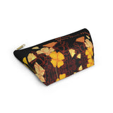 Blow your own way Poppy floral black cosmetic travel pouch - Bottom