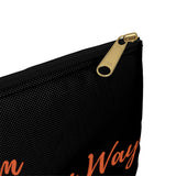 Blow your own way Poppy Floral pouch - Black Zipper