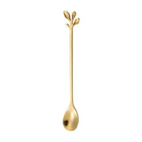 Stir your drink with Branches and Leaves Spoon (Golden, Medium)