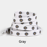 Cute Little Daisies Shoelaces (Gray)