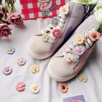 Daisy Shoelace Buckles on sneakers