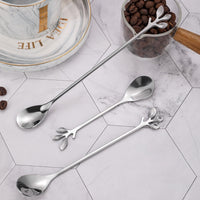 Stir your drink with Branches and Leaves Spoon (Silver Color)