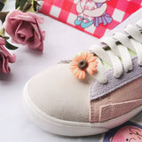 Orange Pink Daisy Shoelace Buckle