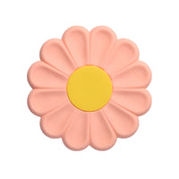 Colorful Daisy Silicone Coaster for Drinks and Dishes (Pink)