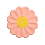 Colorful Daisy Silicone Coaster for Drinks and Dishes (Pink)