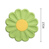 Colorful Daisy Silicone Coaster for Drinks and Dishes (Green)