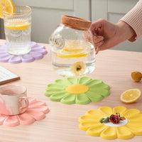 Colorful Daisy Silicone Coaster for Drinks and Dishes