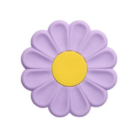 Colorful Daisy Silicone Coaster for Drinks and Dishes (Purple)