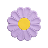 Colorful Daisy Silicone Coaster for Drinks and Dishes (Purple)