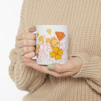 Woman holding a Bloom Your Own Way Floral Design Mug